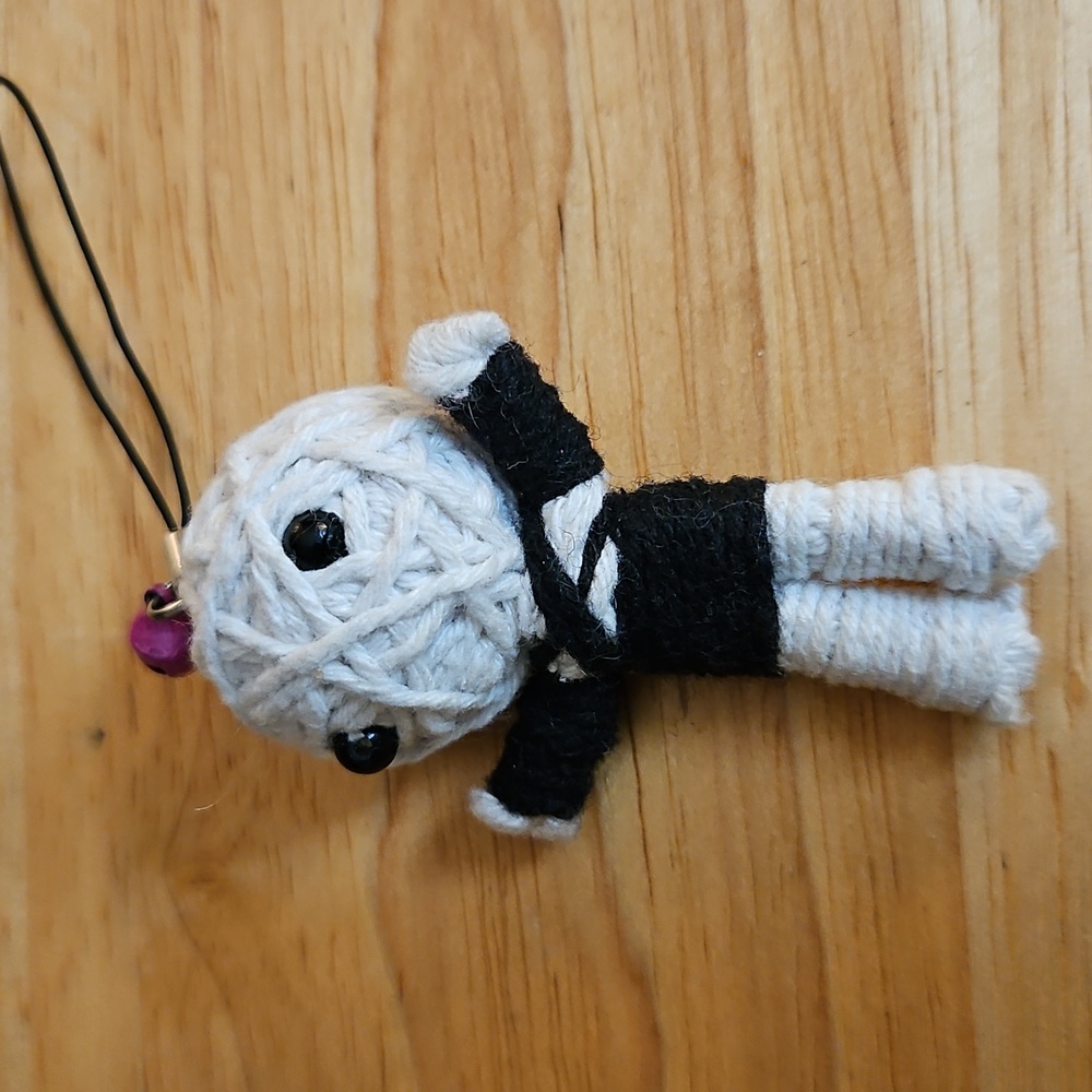 Voodoo Style Yarn String Doll Keychain
